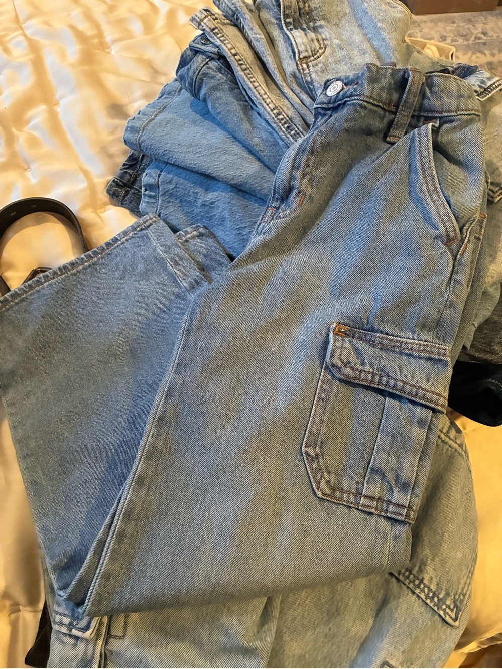 Old Navy Light Blue Kids Cargo Jeans